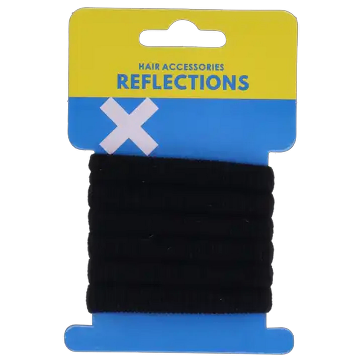 Image of Reflections Black Hair Ties Knitted 6-Pack