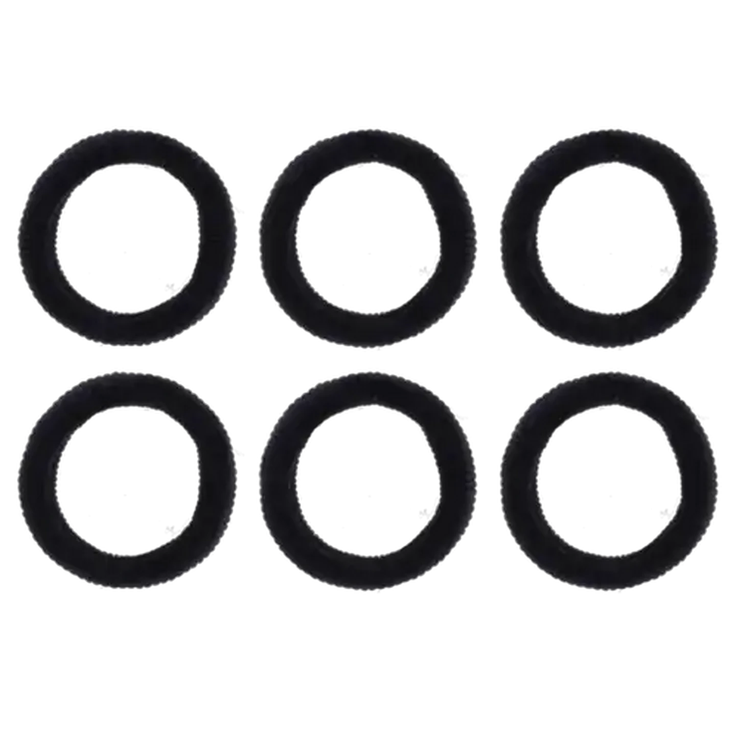 Image of Reflections Black Hair Ties Knitted 6-Pack