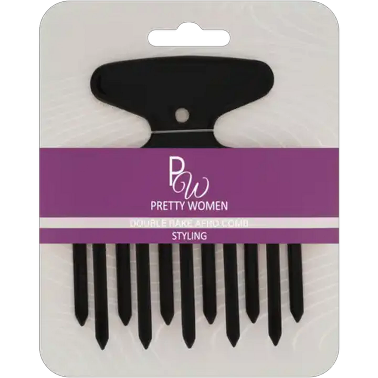 Image of Pretty Woman Black Double Rake Afro Comb