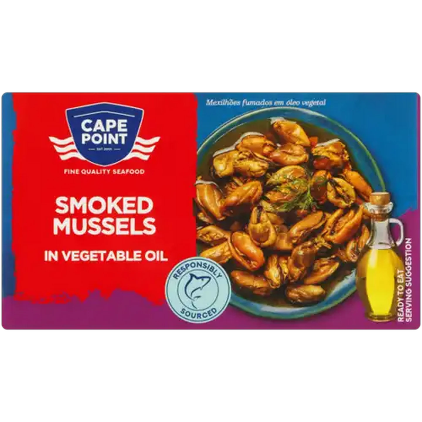 Image of Cape Point Smoked Mussels in Vegetable Oil 85g