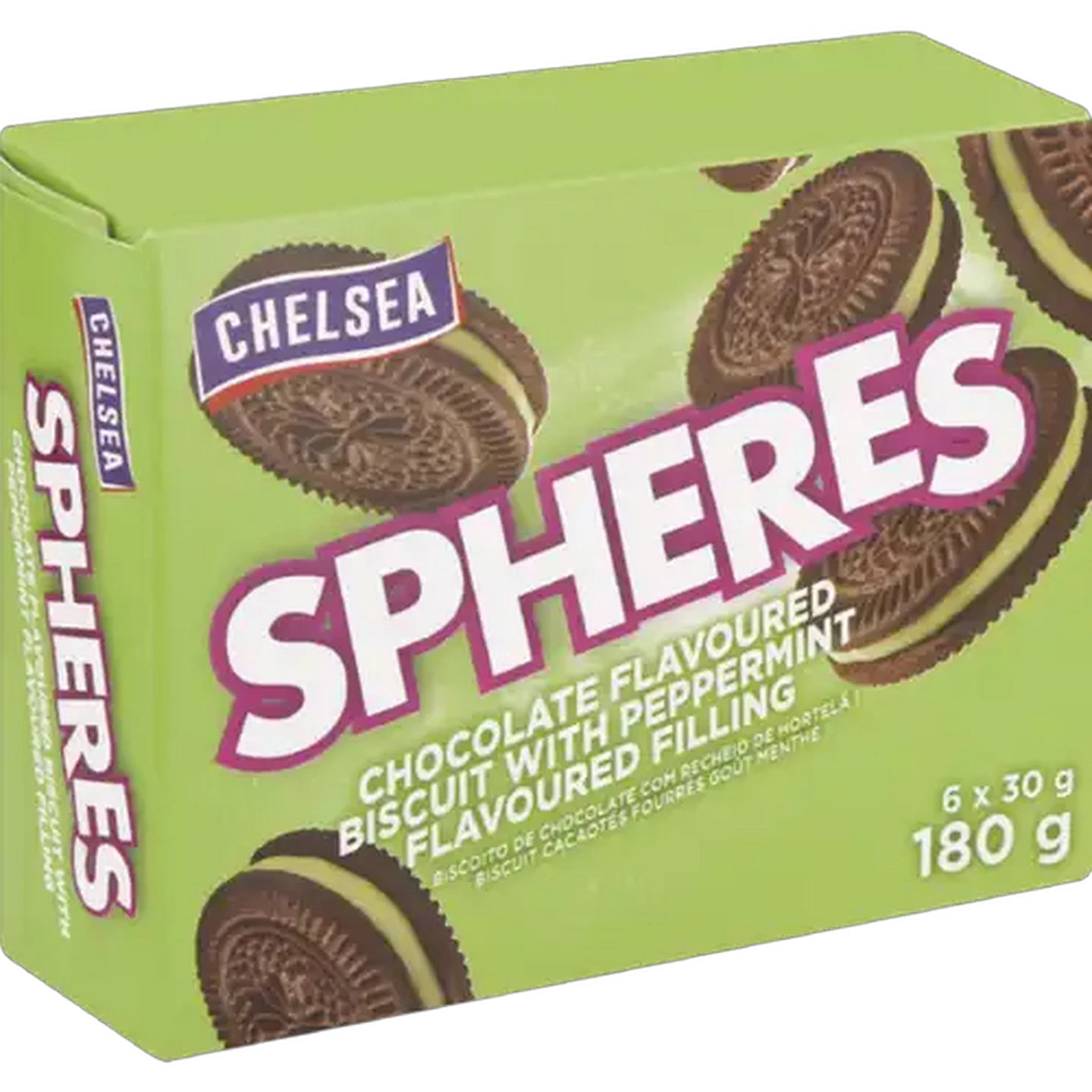 Image of Chelsea Spheres Peppermint Biscuits 180g