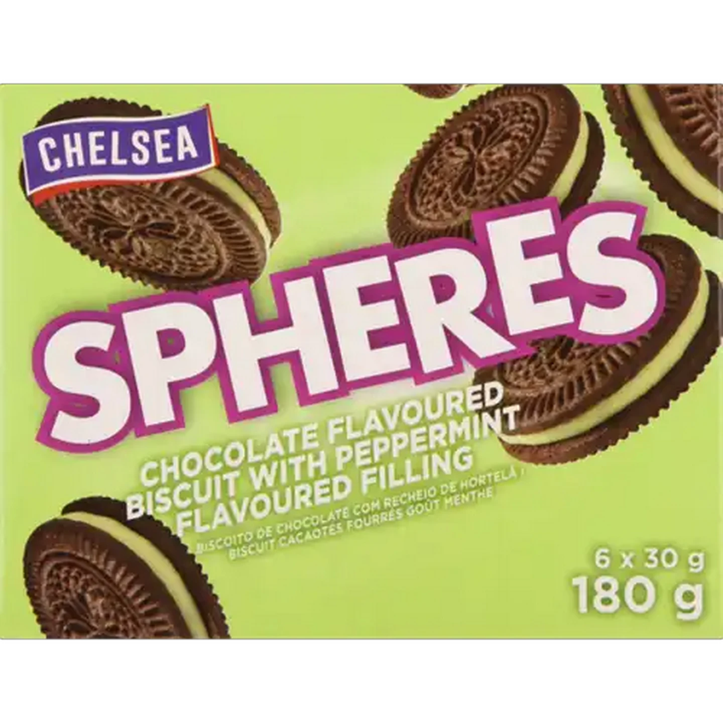 Image of Chelsea Spheres Peppermint Biscuits 180g