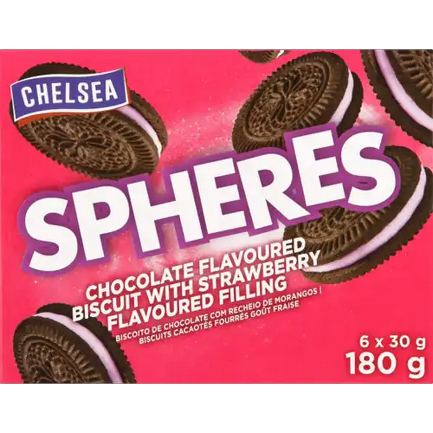 Image of Chelsea Spheres Strawberry Biscuits 180g