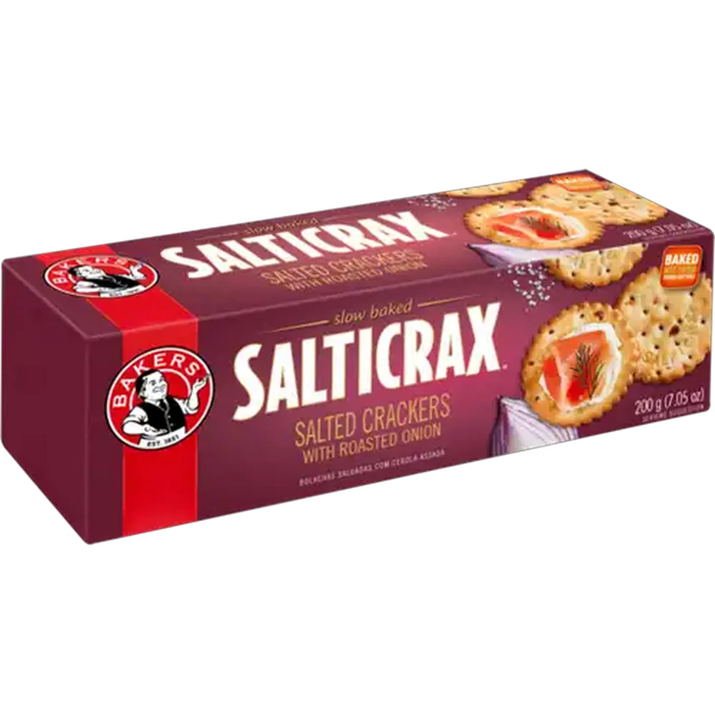 Image of Bakers Salticrax Roasted Onion Salted Crackers 200g
