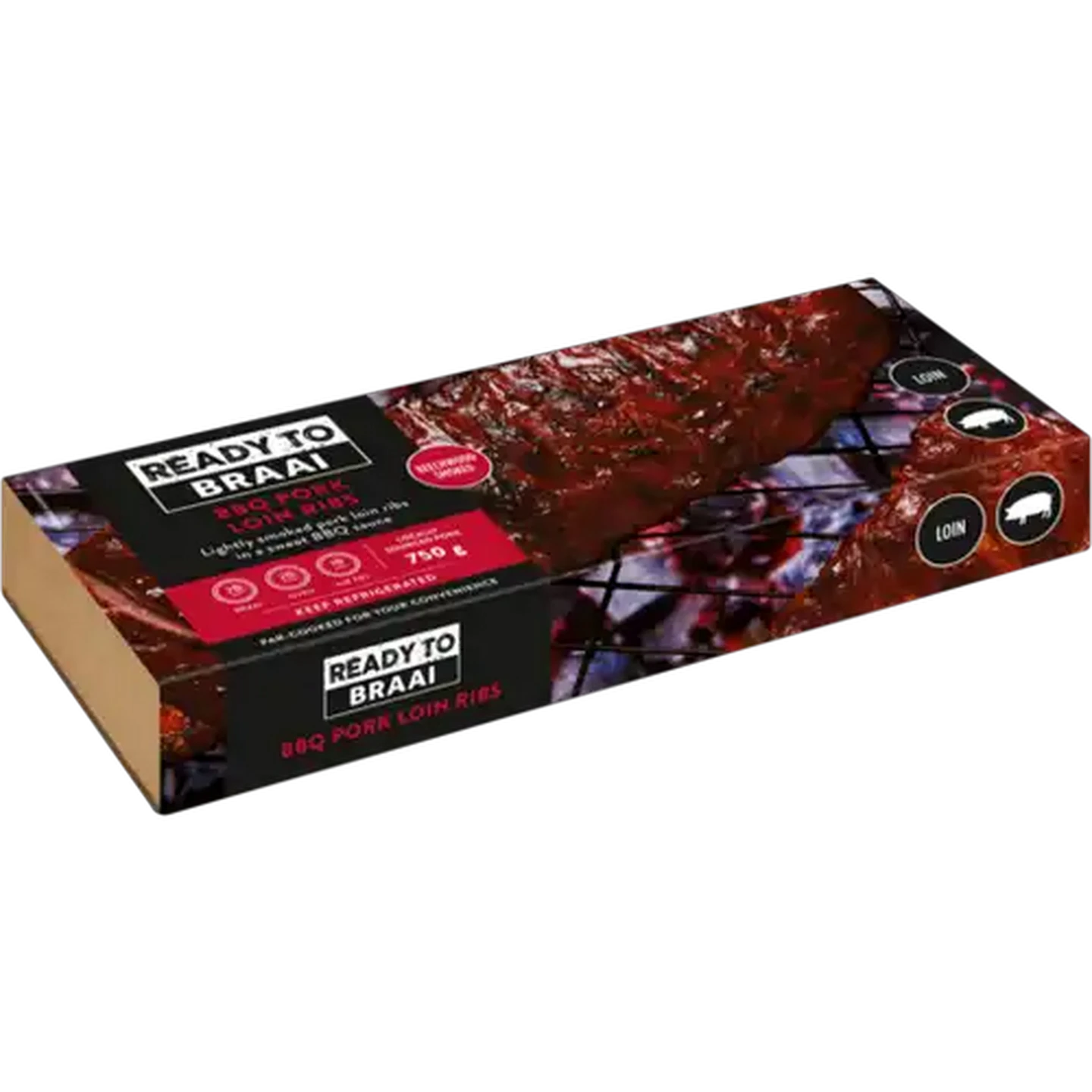 Image of Ready To Braai BBQ Pork Loin Ribs 750g