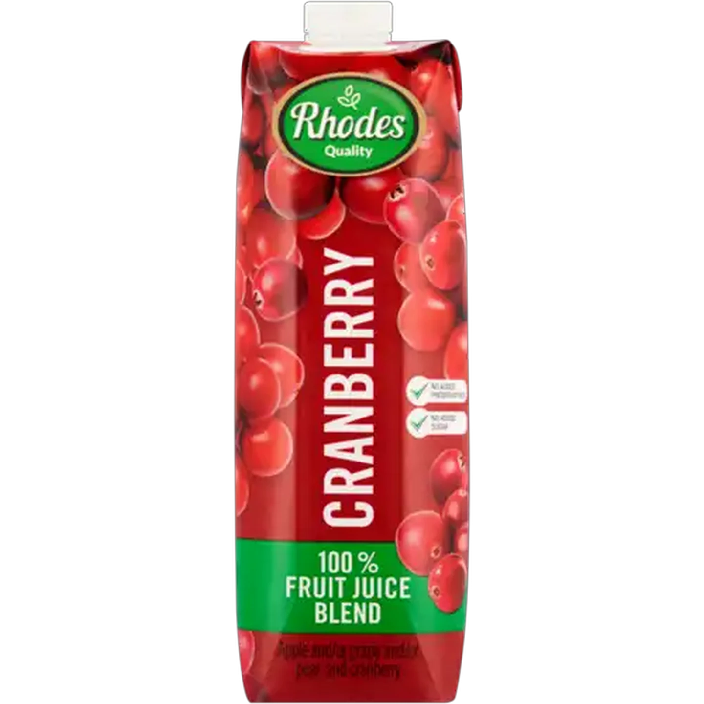 Image of Rhodes Quality Cranberry 100% Fruit Juice Blend 1L