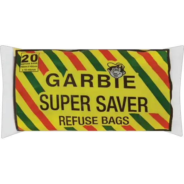 Garbie 20 Pack Super Saver Refuse Bags 750mm x 950mm
