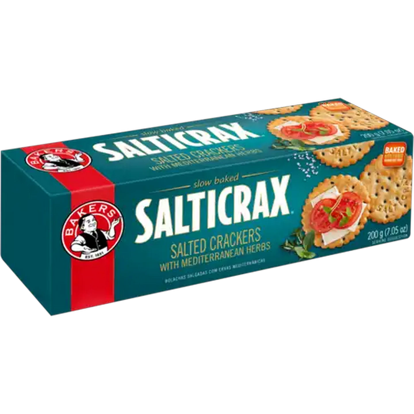 Image of Bakers Salticrax Mediterranean Herbs Salted Crackers 200g