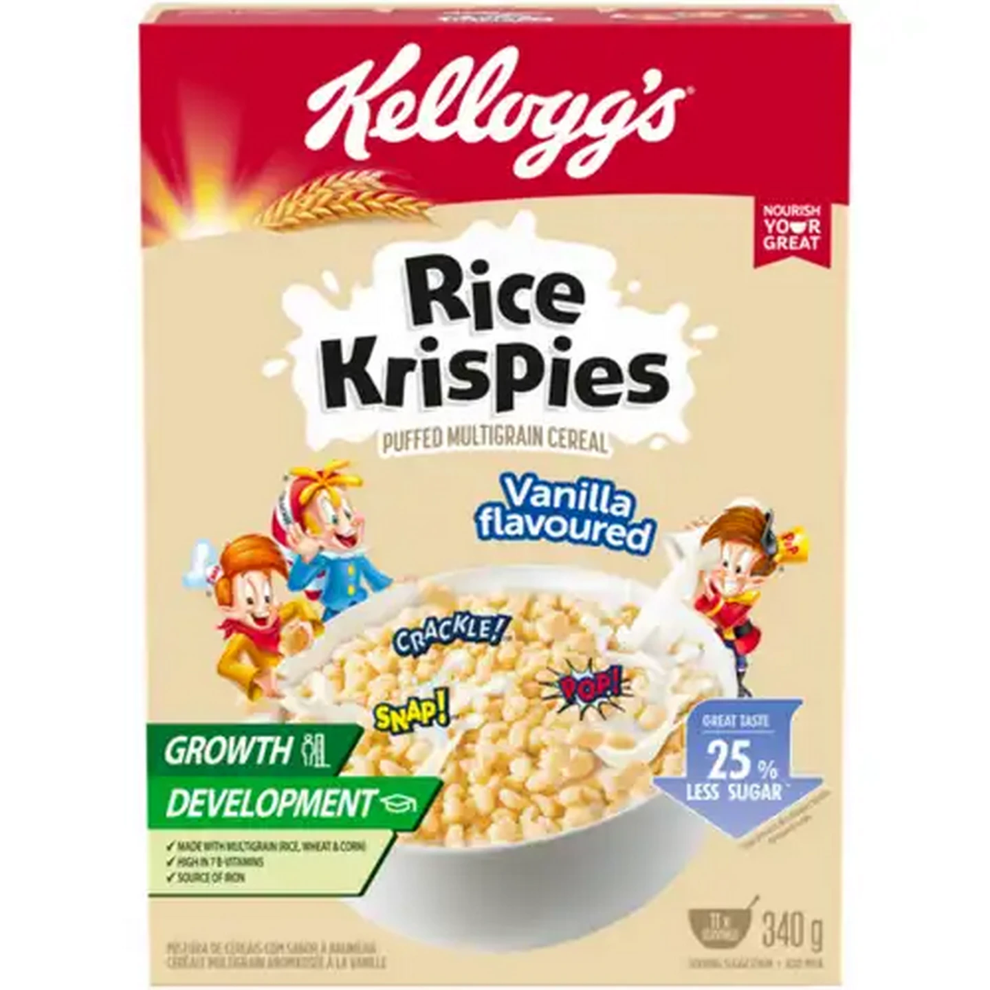 Image of Kellogg's Rice Krispies Vanilla Flavoured Cereal 340g