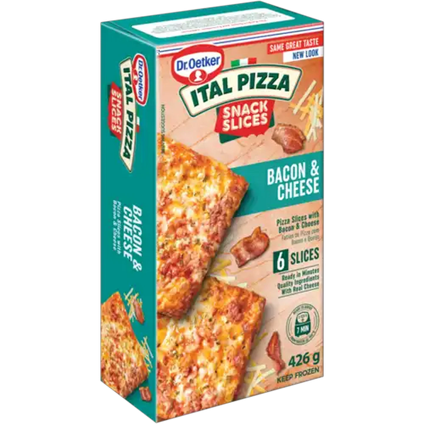 Image of Dr. Oetker Ital Pizza Snack Slices Frozen Bacon & Cheese Pizza Slices 426g