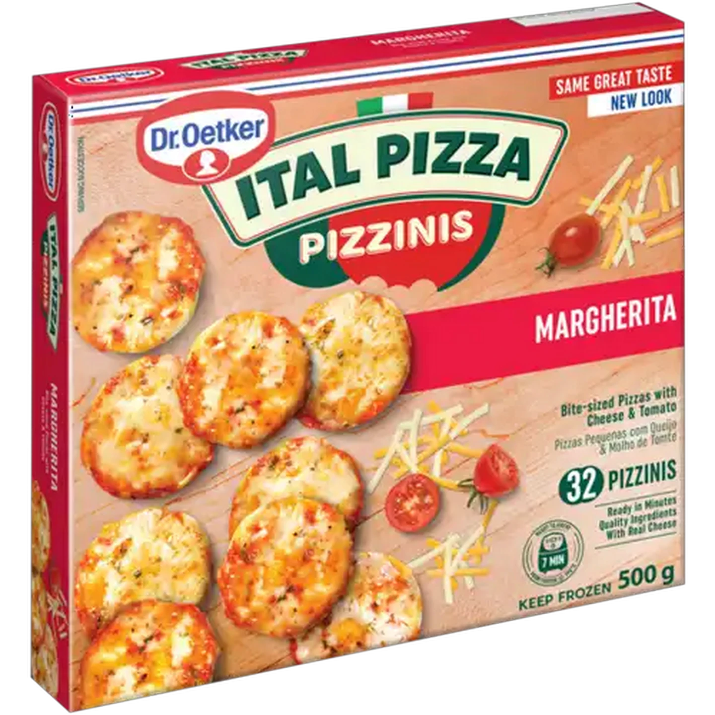 Image of Dr. Oetker Ital Pizza Frozen Margherita Bite-Sized Pizza Pizzinis 32 Pack