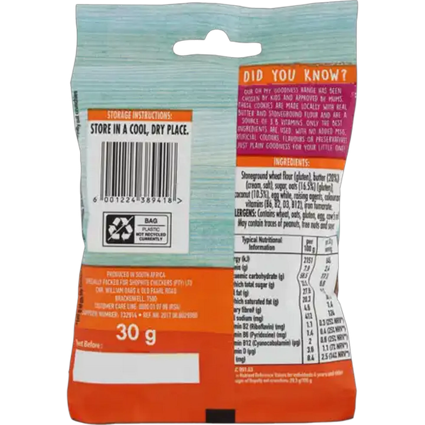 Image of Oh My Goodness! Oat Crunchies Biscuits 30g