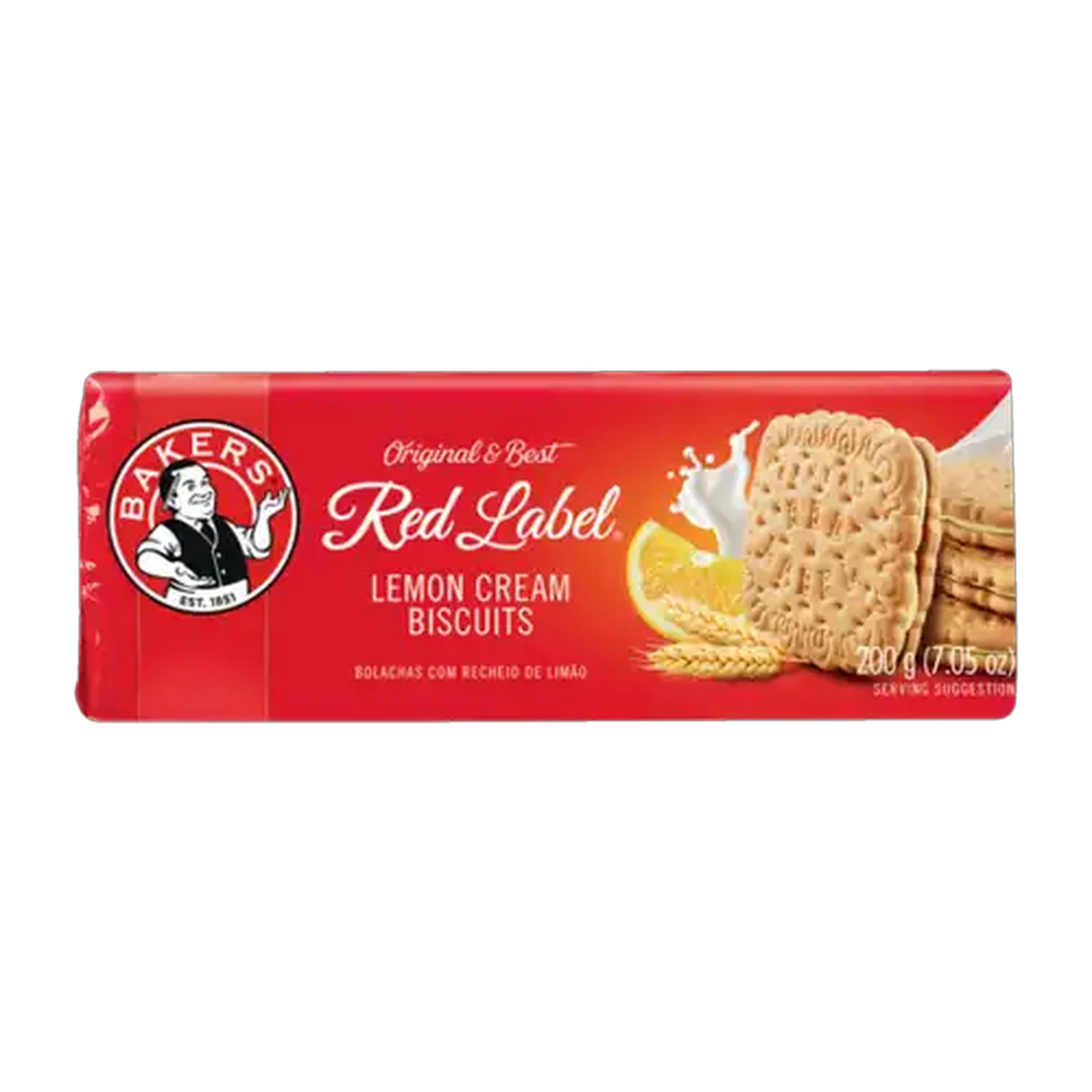 Image of Bakers Red Label Lemon Cream Biscuits 200g