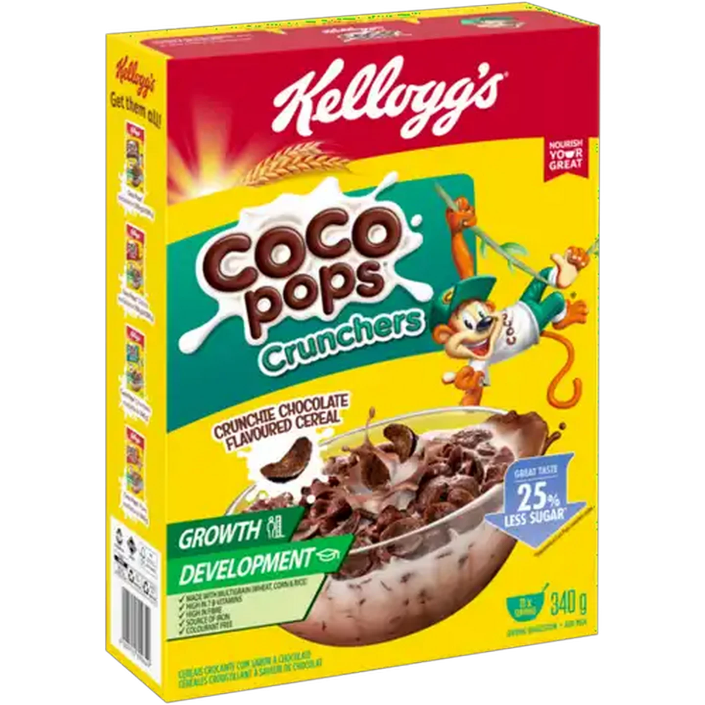 Image of Kellogg's Coco Pops Crunchers Chocolate Flavoured Cereal 340g