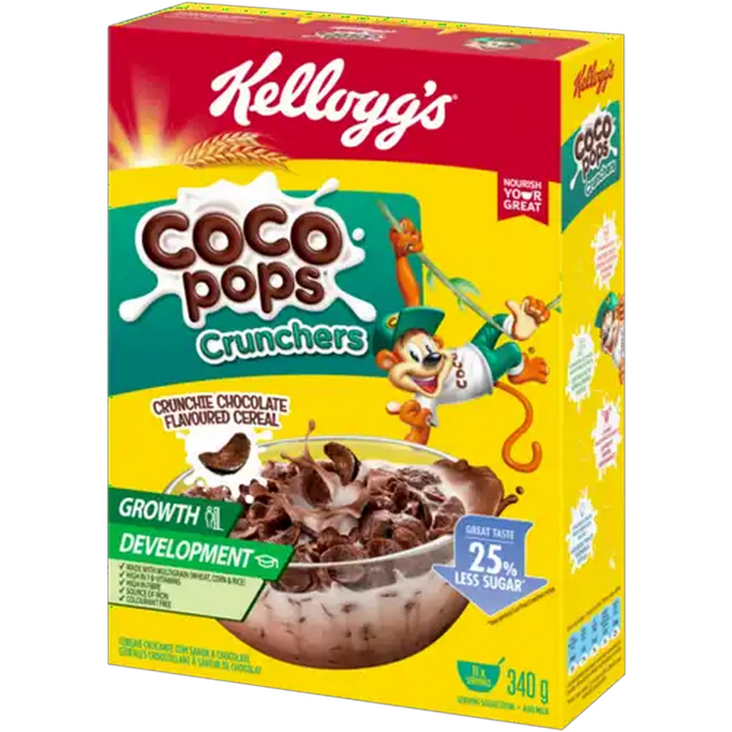 Image of Kellogg's Coco Pops Crunchers Chocolate Flavoured Cereal 340g