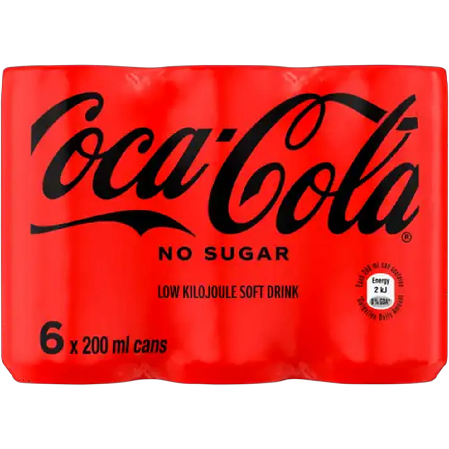 Image of Coca-Cola Zero Soft Drink Cans 6 x 200ml