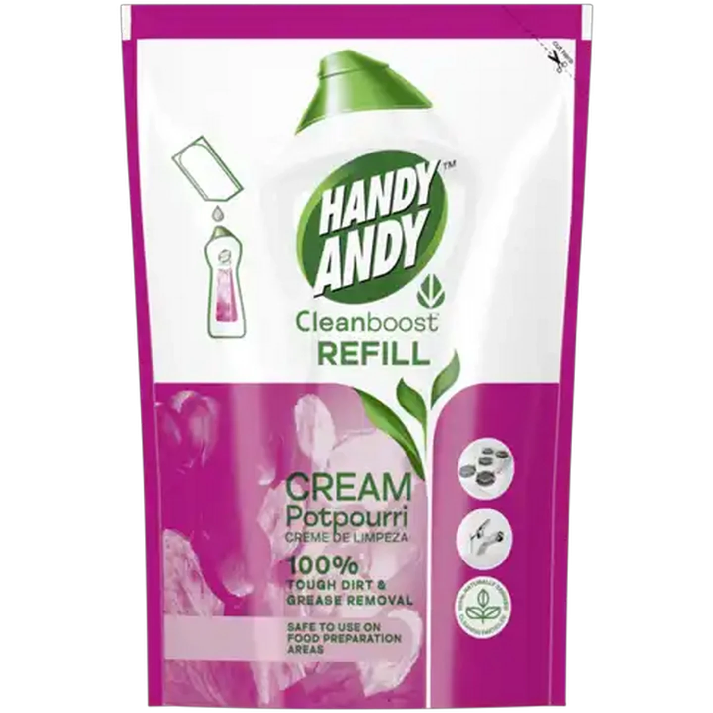 Image of Handy Andy Potpourri Multipurpose Cleaning Cream Refill 750ml