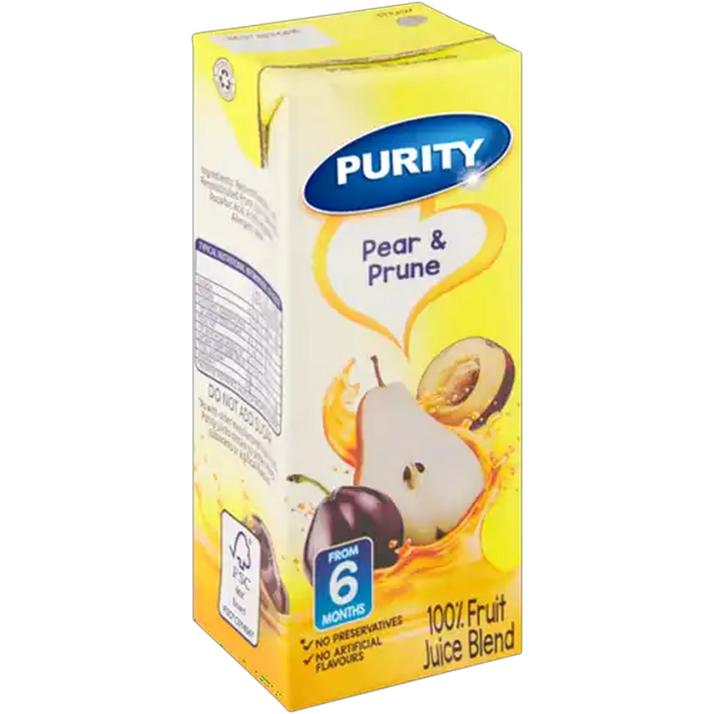 Image of PURITY Prune & Pear 100% Fruit Juice 6-36 Months 200ml