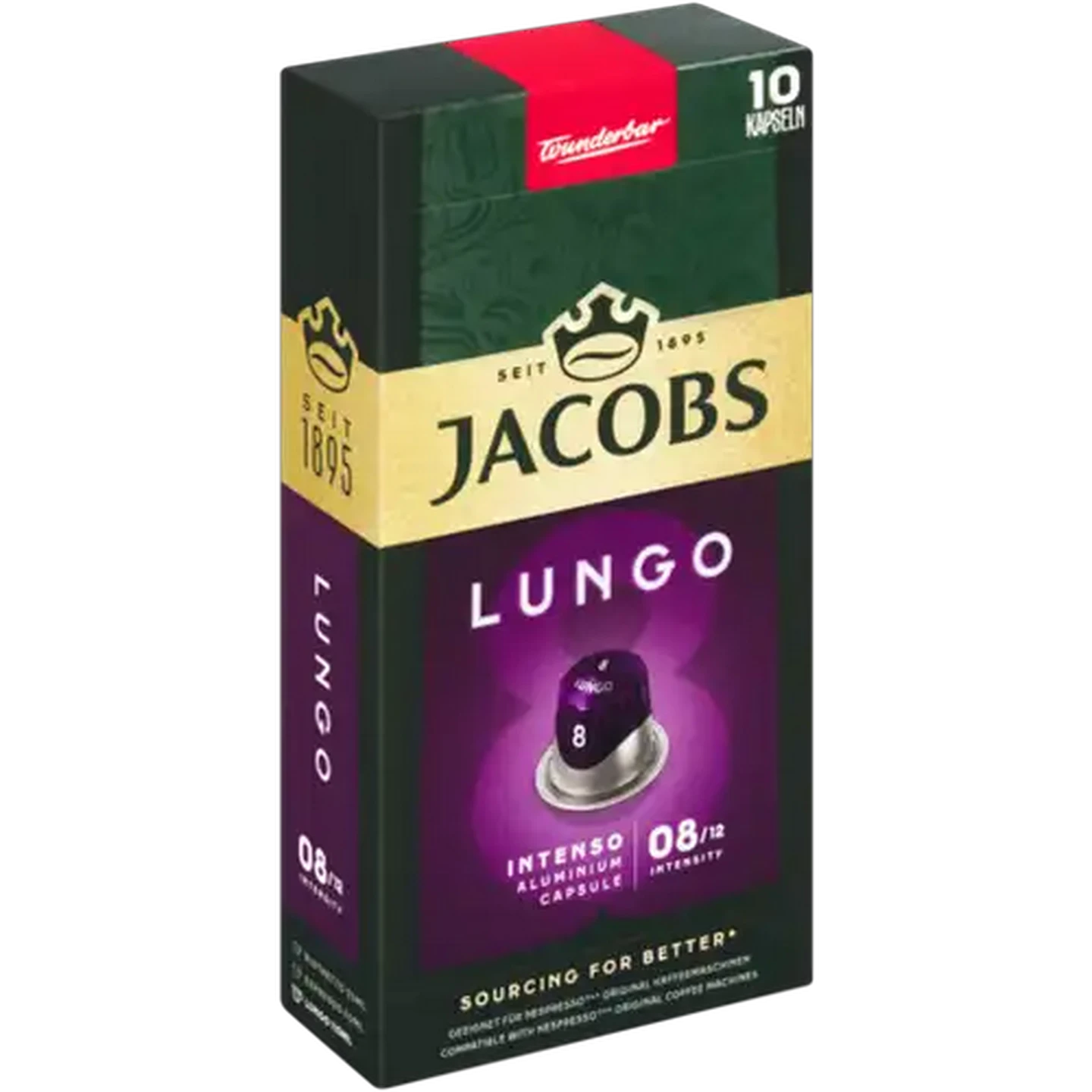 Image of Jacobs Intenso Lungo 8 Coffee Capsules 10 Pack