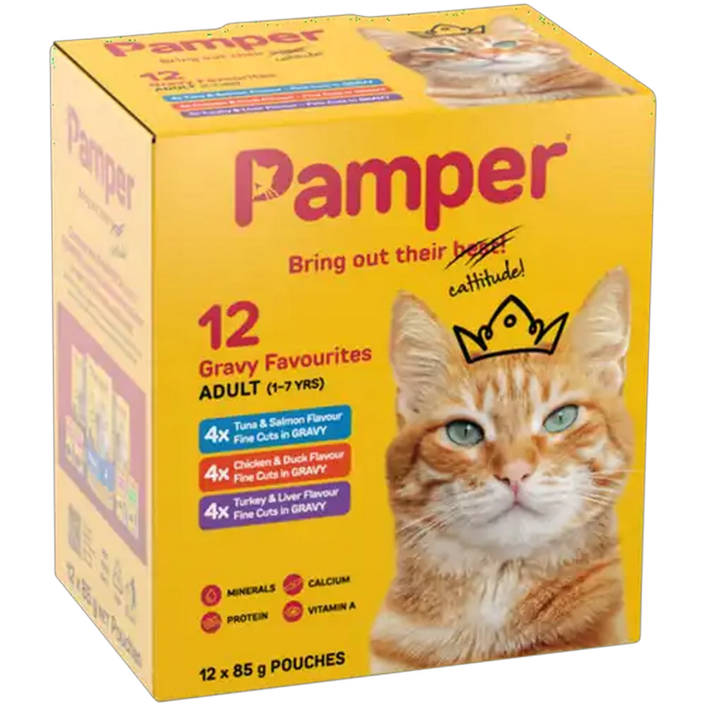 Image of Pamper Gravy Favourites Cat Food 12 x 85g