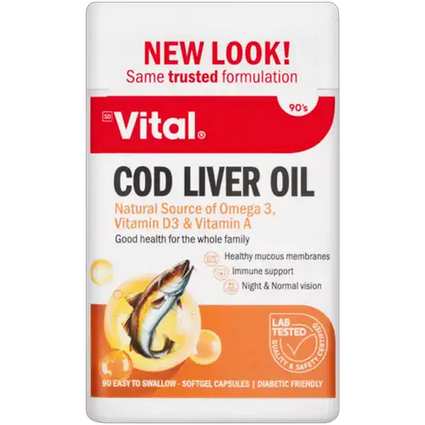 Image of Vital Cod Liver Oil Capsules 90 Pack
