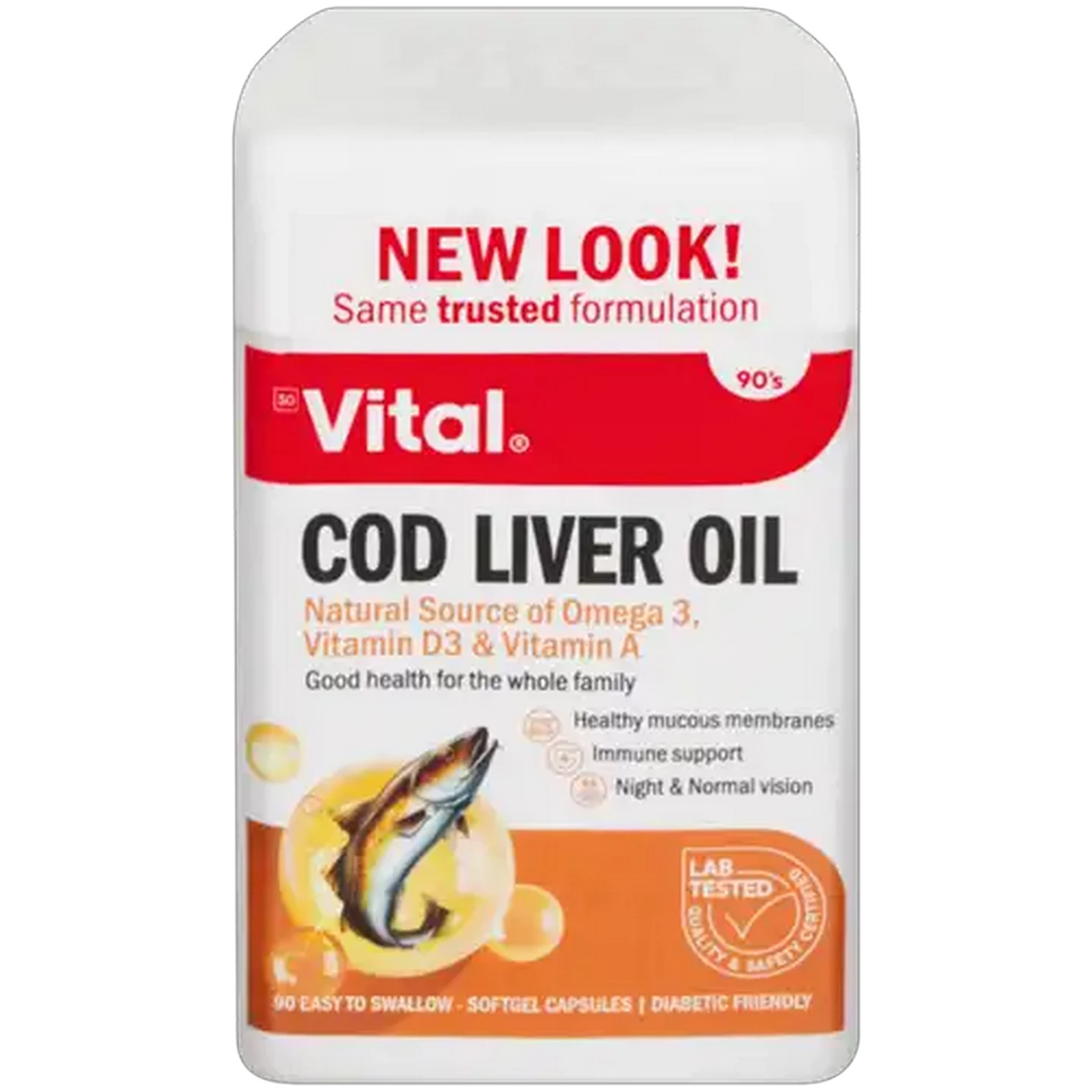 Image of Vital Cod Liver Oil Capsules 90 Pack