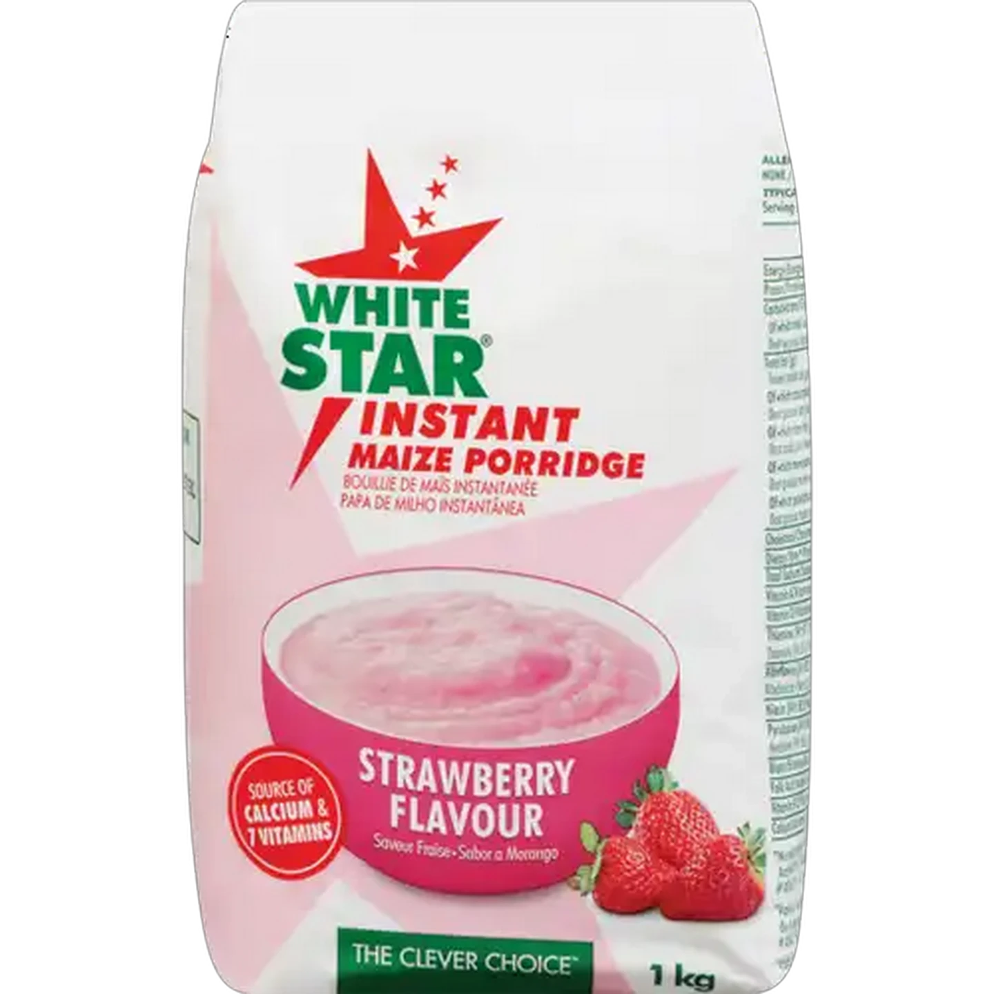 Image of White Star Strawberry Flavoured Instant Maize Porridge 1kg