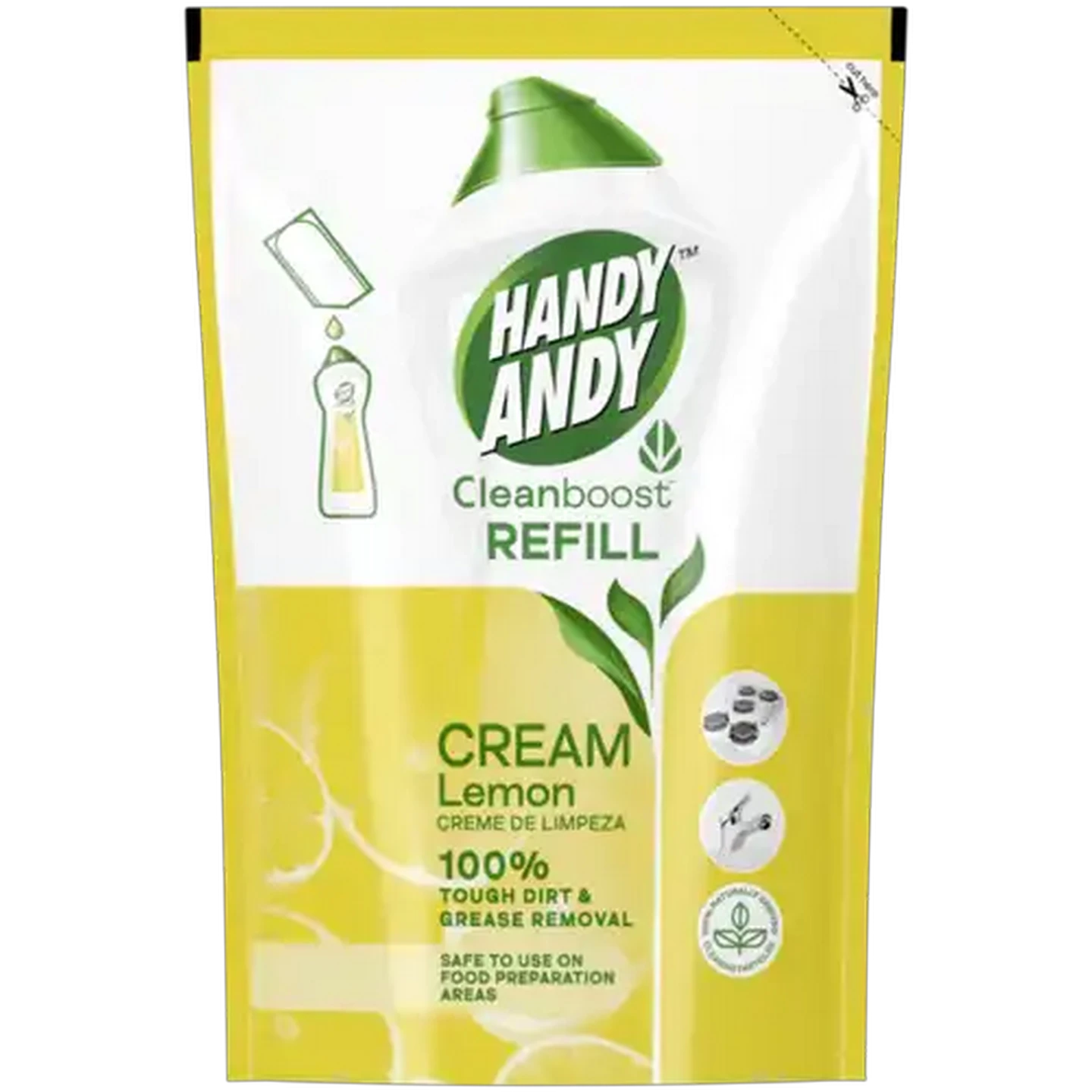 Image of Handy Andy Lemon Multipurpose Cleaning Cream Refill 750ml