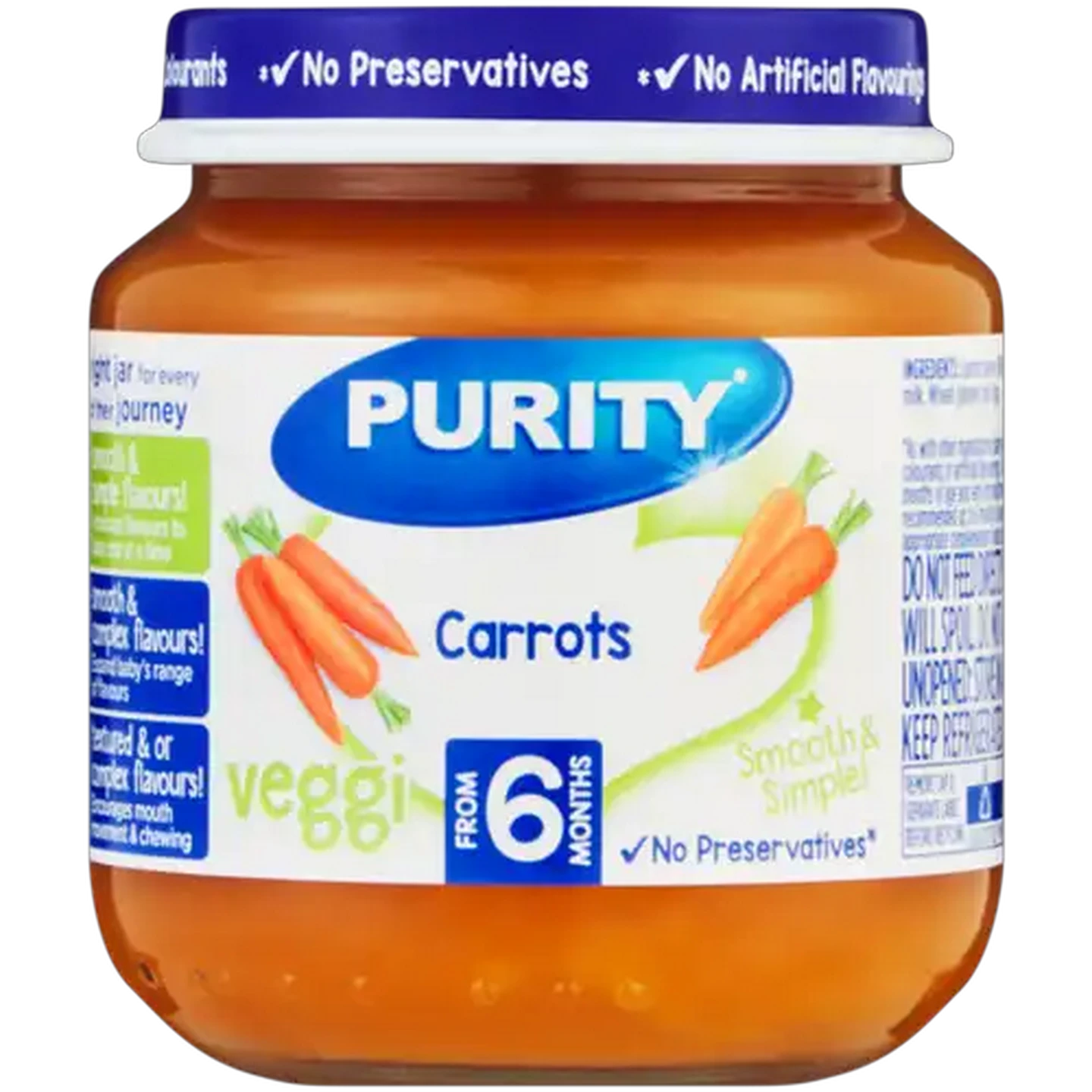 Image of PURITY From 6 Months Carrots Veggi 125ml
