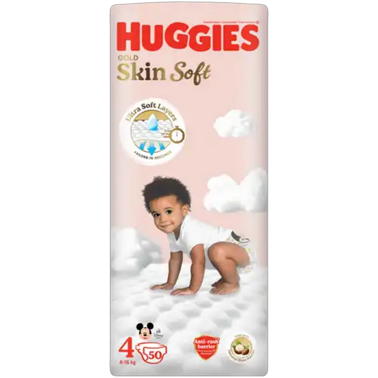 Image of Huggies Gold Skin Soft Size 4 Disposable Nappies 50 Pack