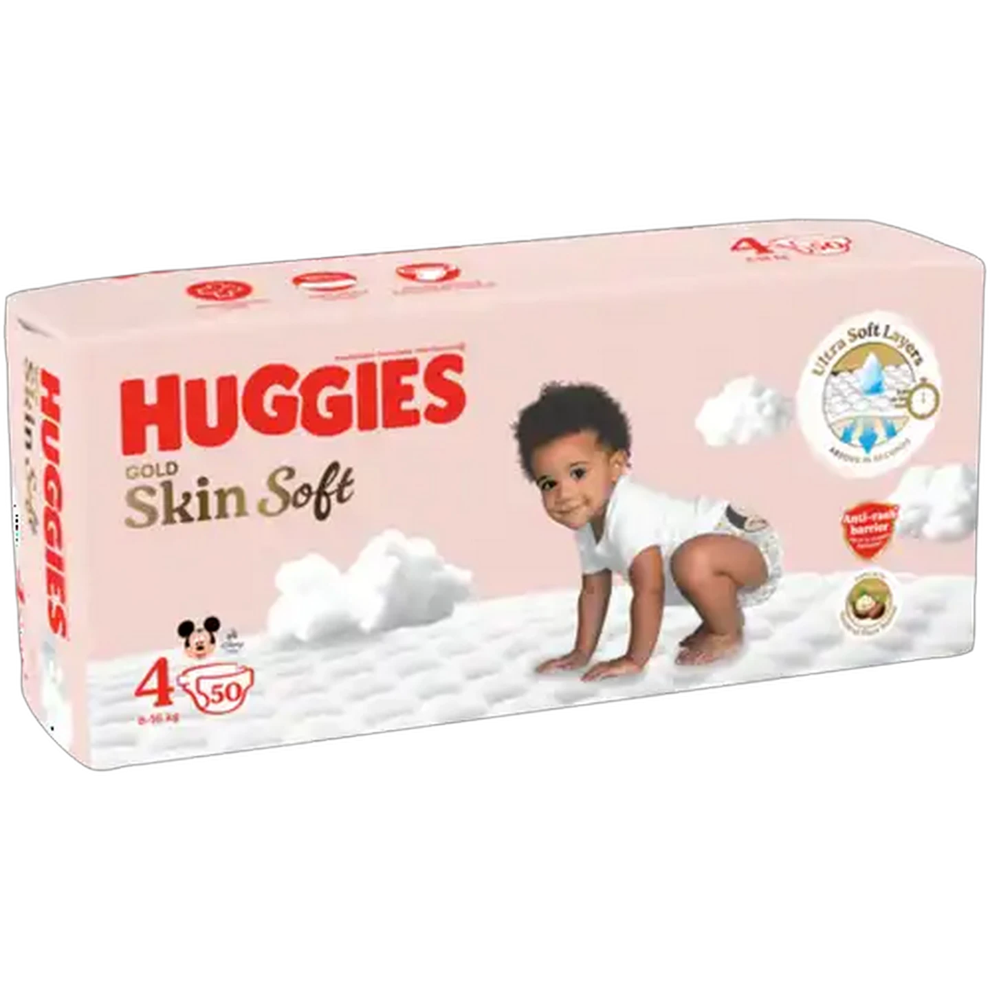 Image of Huggies Gold Skin Soft Size 4 Disposable Nappies 50 Pack