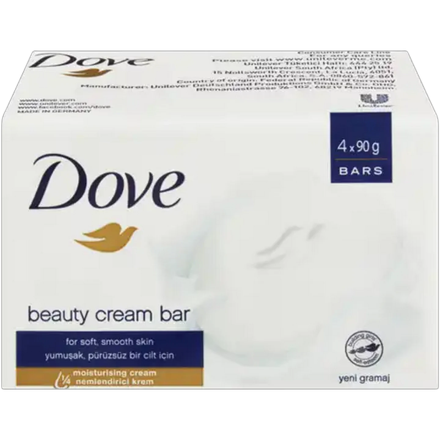 Image of Dove Beauty Cream Bar 4 x 90g