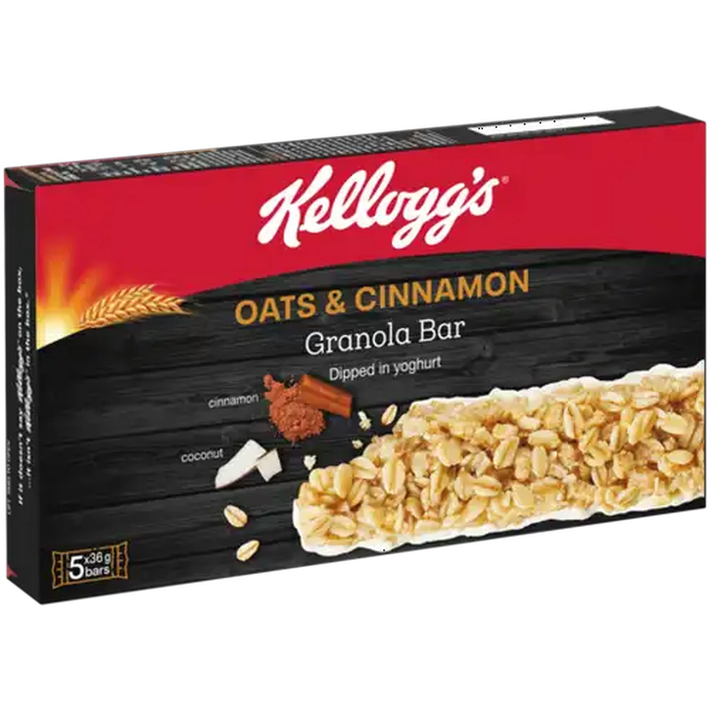 Image of Kellogg's Oats & Cinnamon Granola Bar 5 x 36g