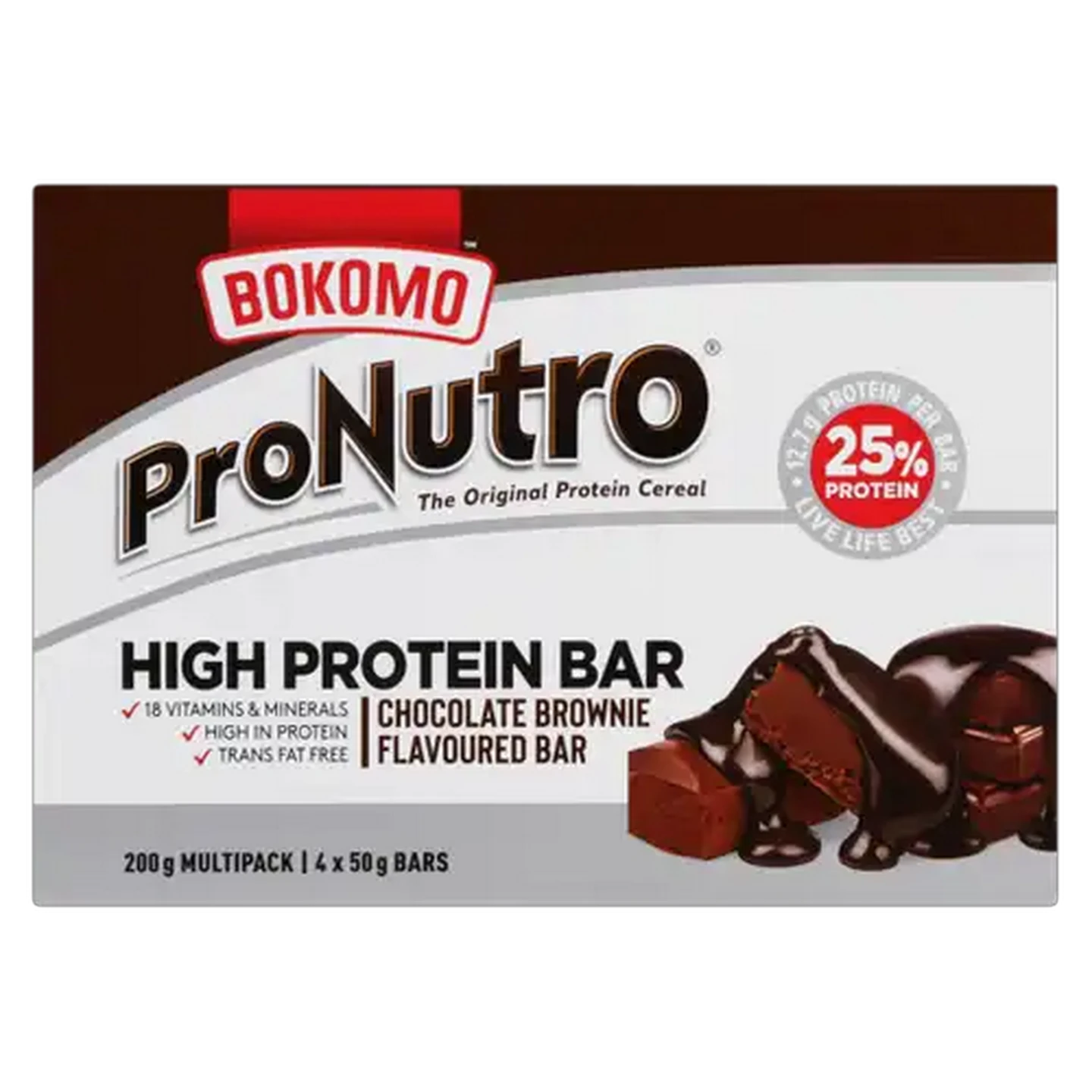 Image of ProNutro Chocolate Brownie Flavoured High Protein Bar Pack 4 x 50g