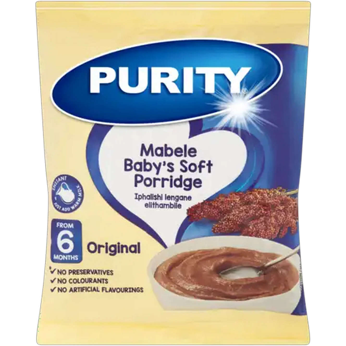 Image of PURITY From 6 Months Original Mabele Baby's Soft Porridge 350g