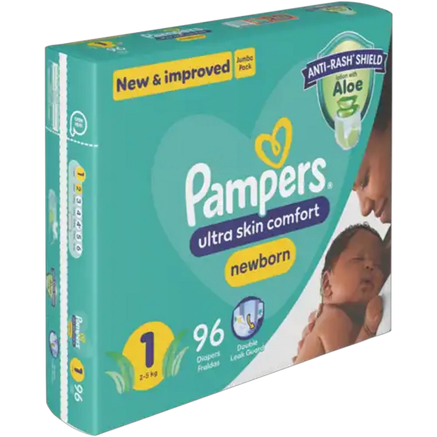 Image of Pampers Size 1 2-5kg Newborn Disposable Nappies 96 Pack