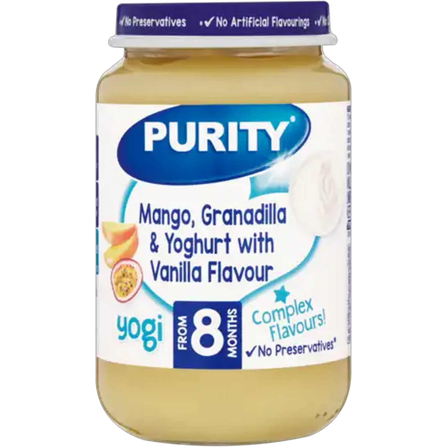 Image of PURITY From 8 Months Mango, Granadilla & Yogurt with Vanilla Flavour Yogi 200ml