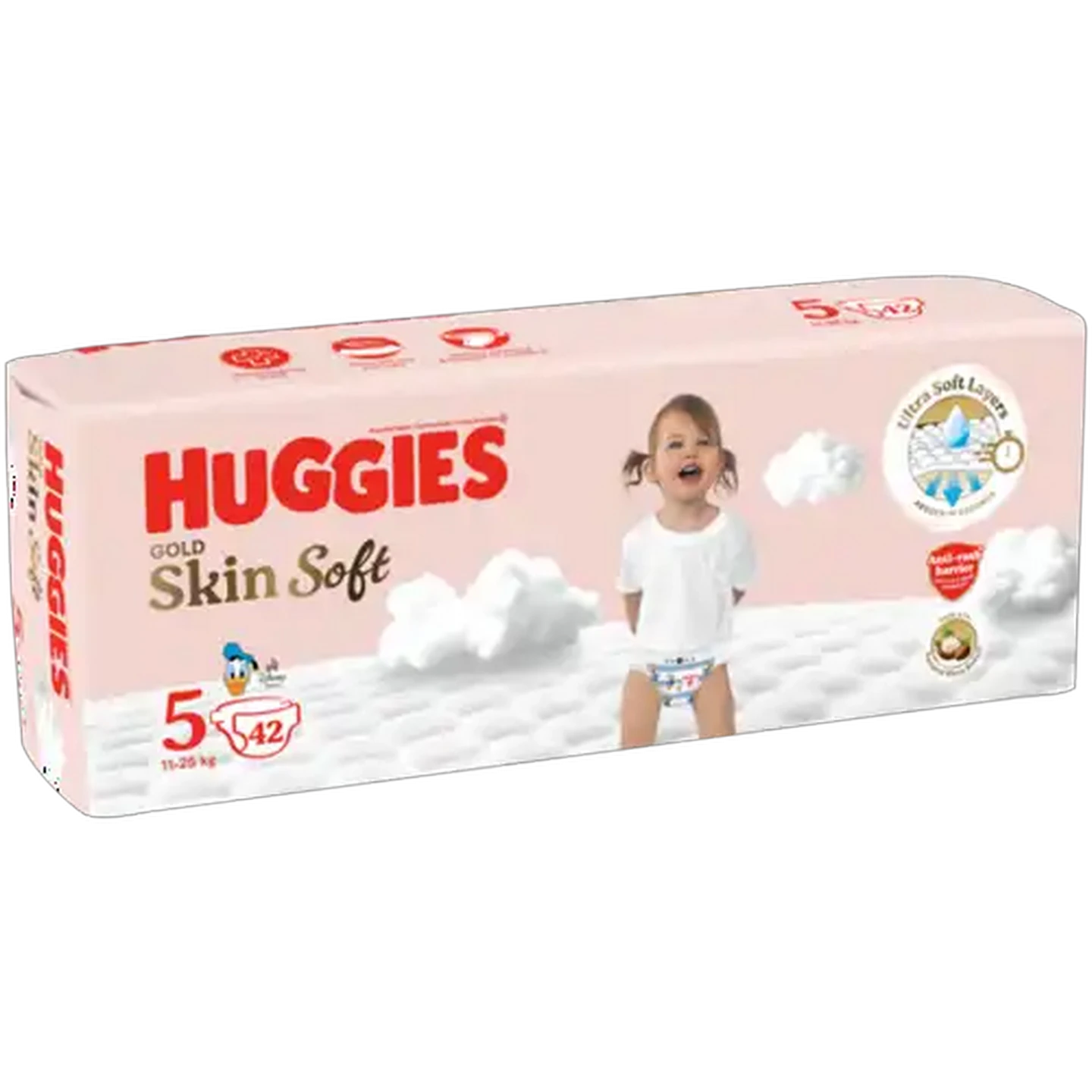 Image of Huggies Gold Skin Soft Size 5 Disposable Nappies 42 Pack