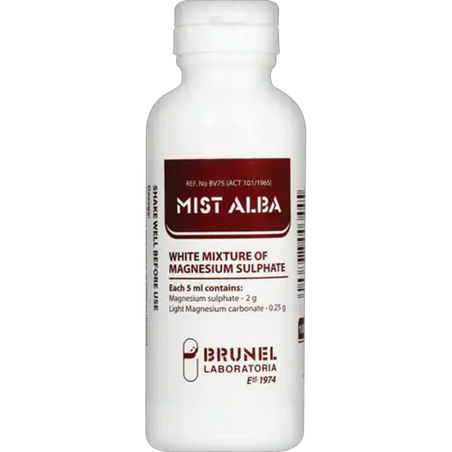 Image of Brunel Laboratoria Mist Alba White Mixture Of Magnesium Sulphate Anti-Acid 100ml
