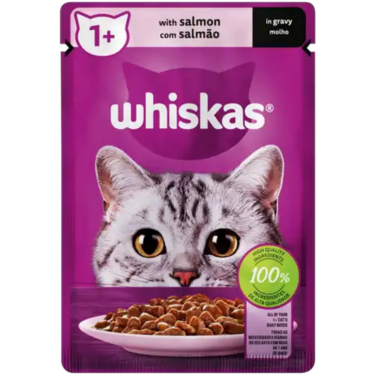 Image of Whiskas Salmon In Gravy Cat Food 85g
