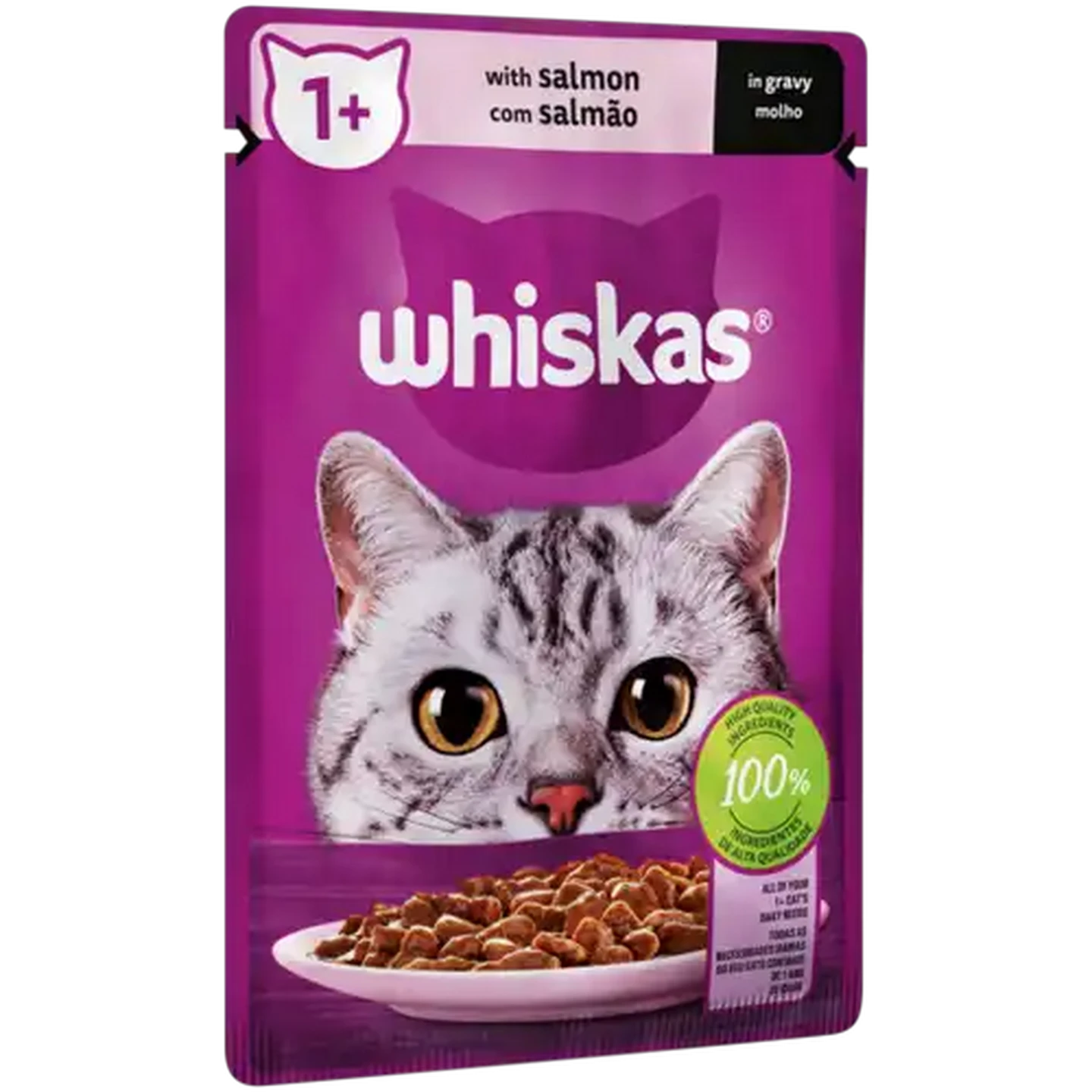 Image of Whiskas Salmon In Gravy Cat Food 85g