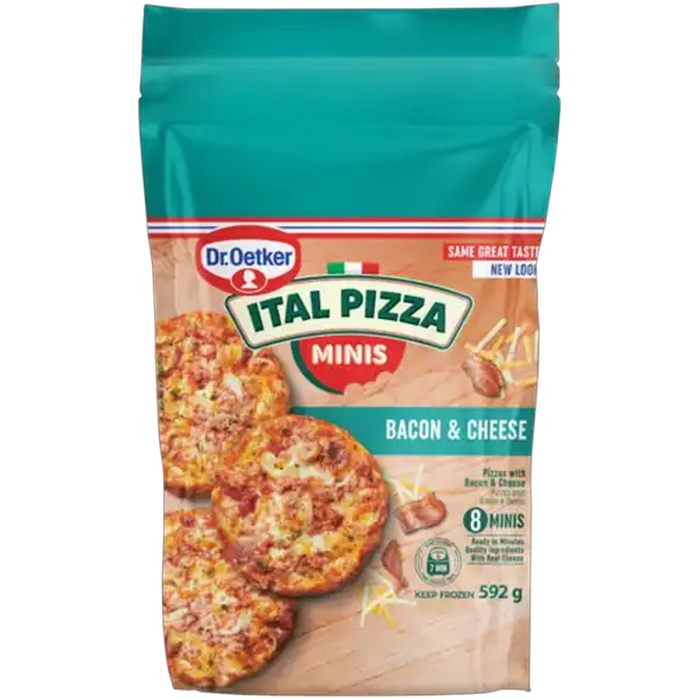 Image of Dr. Oetker Ital Pizza Frozen Bacon & Cheese Pizza Minis 8 Pack