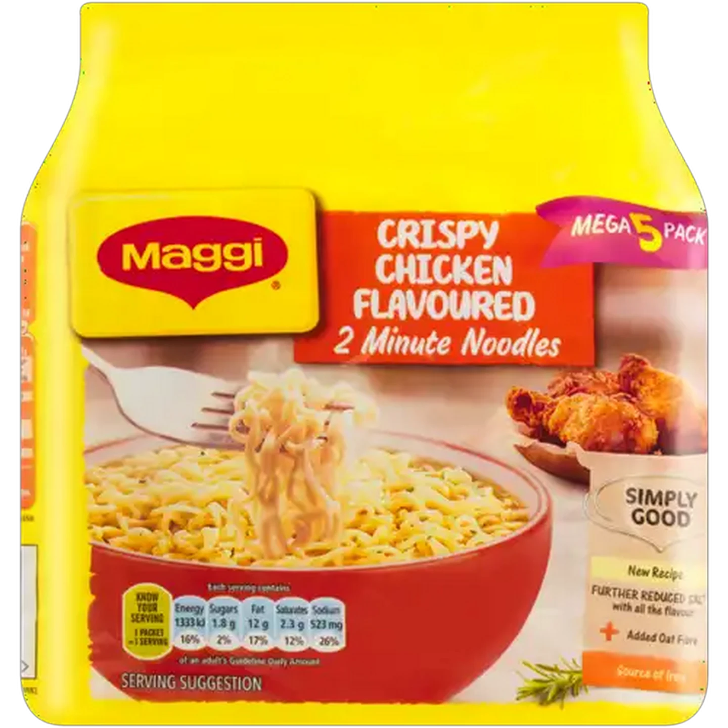 Image of Maggi Crispy Chicken Flavoured 2 Minute Noodles 5 x 68g
