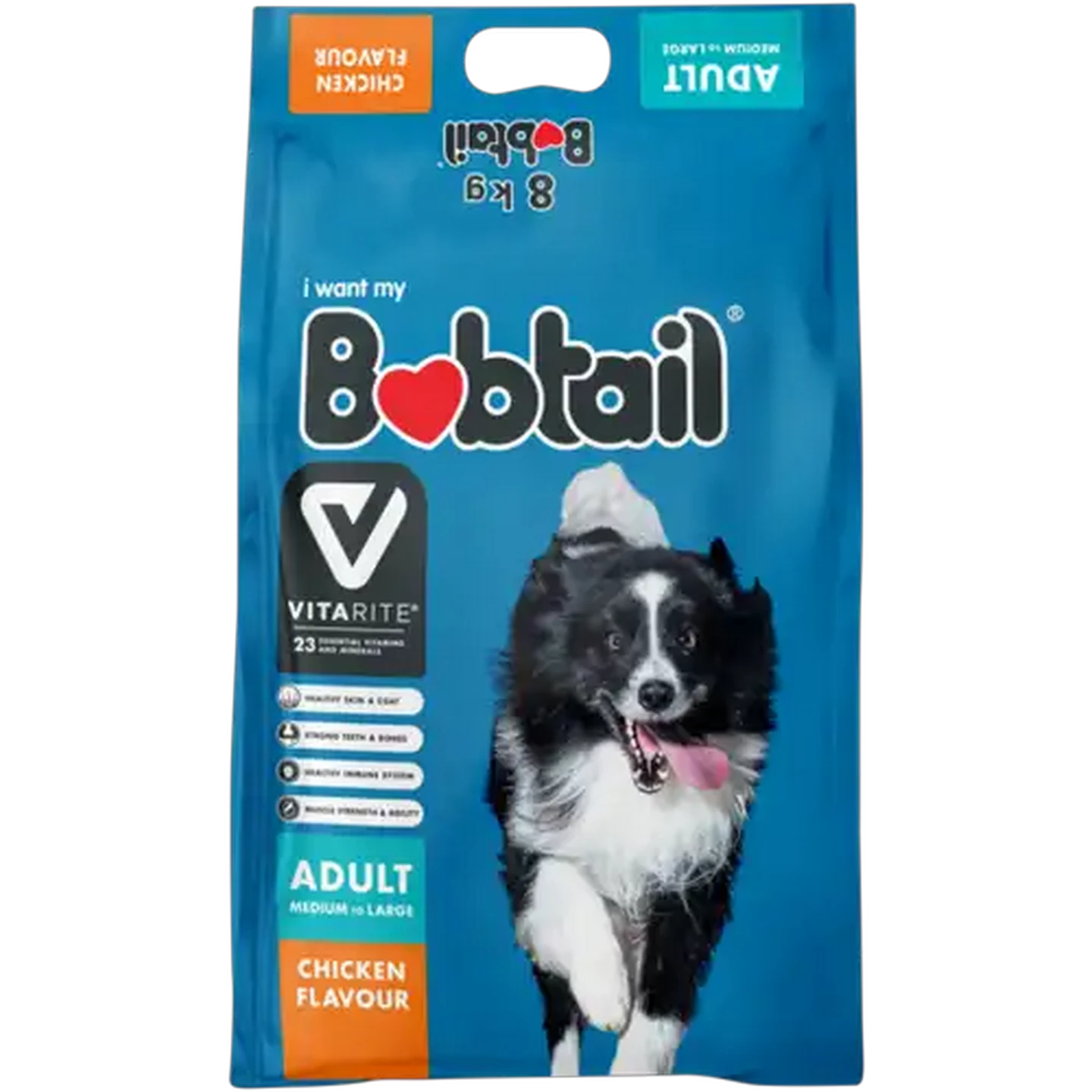 Image of Bobtail Chicken Flavour Medium-Large Adult Dry Dog Food 8kg