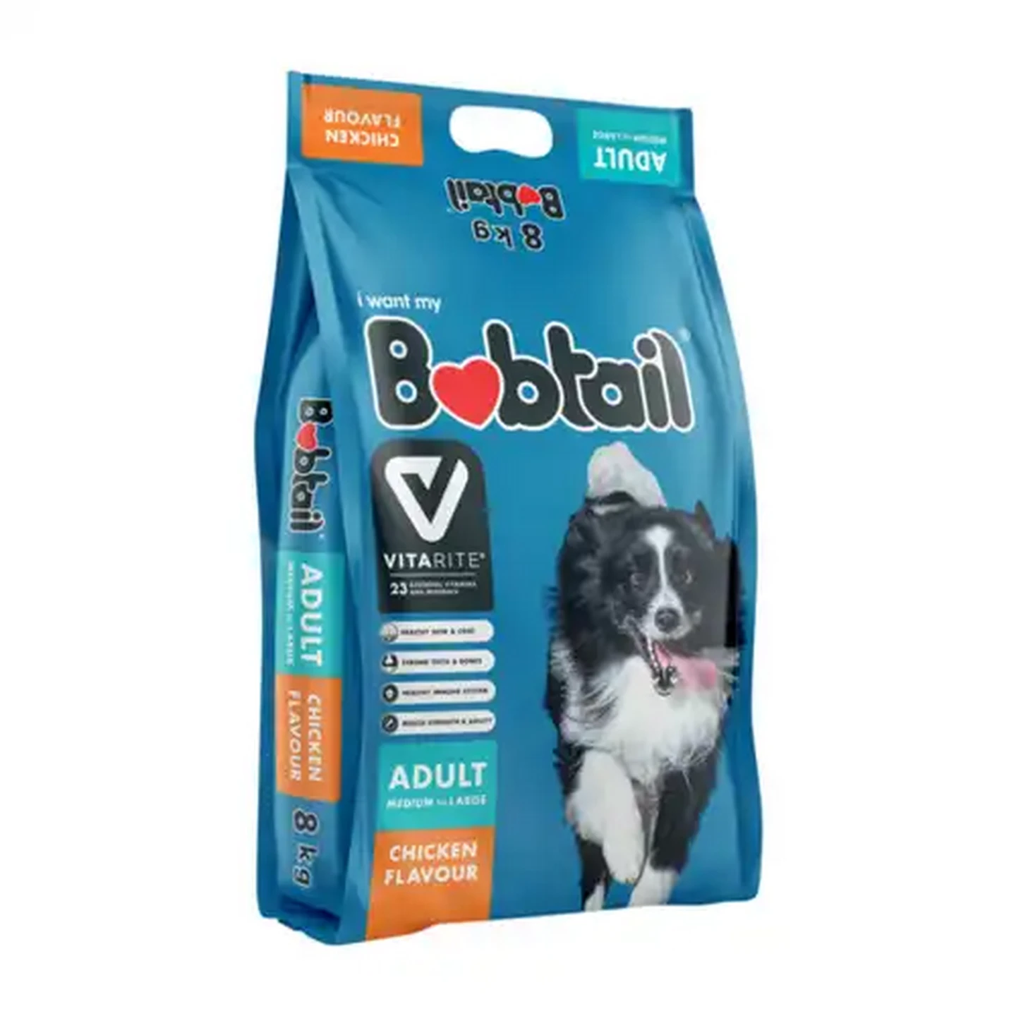 Image of Bobtail Chicken Flavour Medium-Large Adult Dry Dog Food 8kg