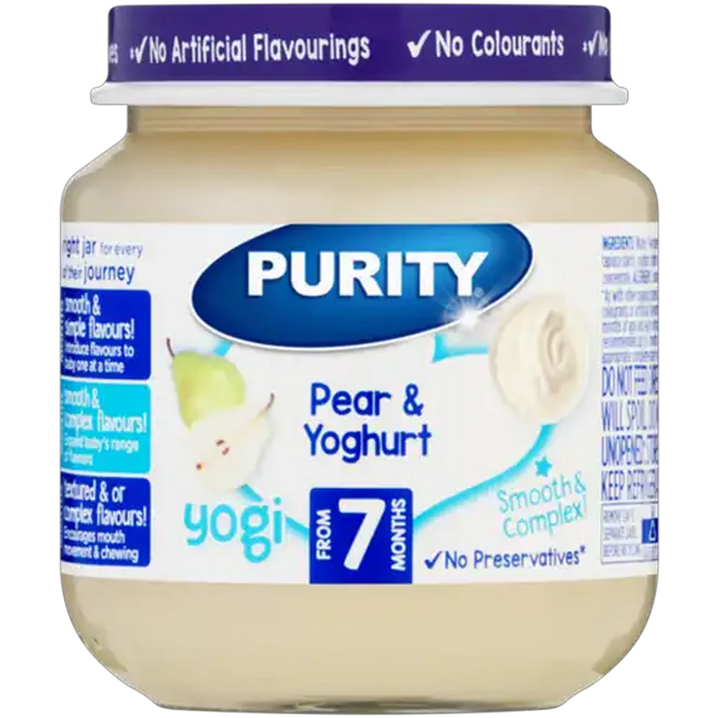 Image of PURITY From 7 Months Pear & Yoghurt Yogi 125ml