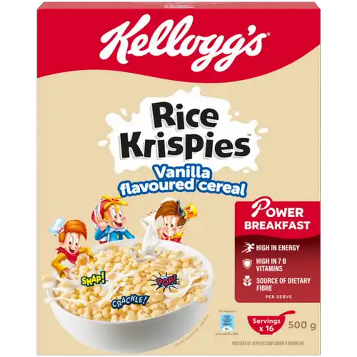 Image of Kellogg's Rice Krispies Vanilla Flavoured Cereal 500g