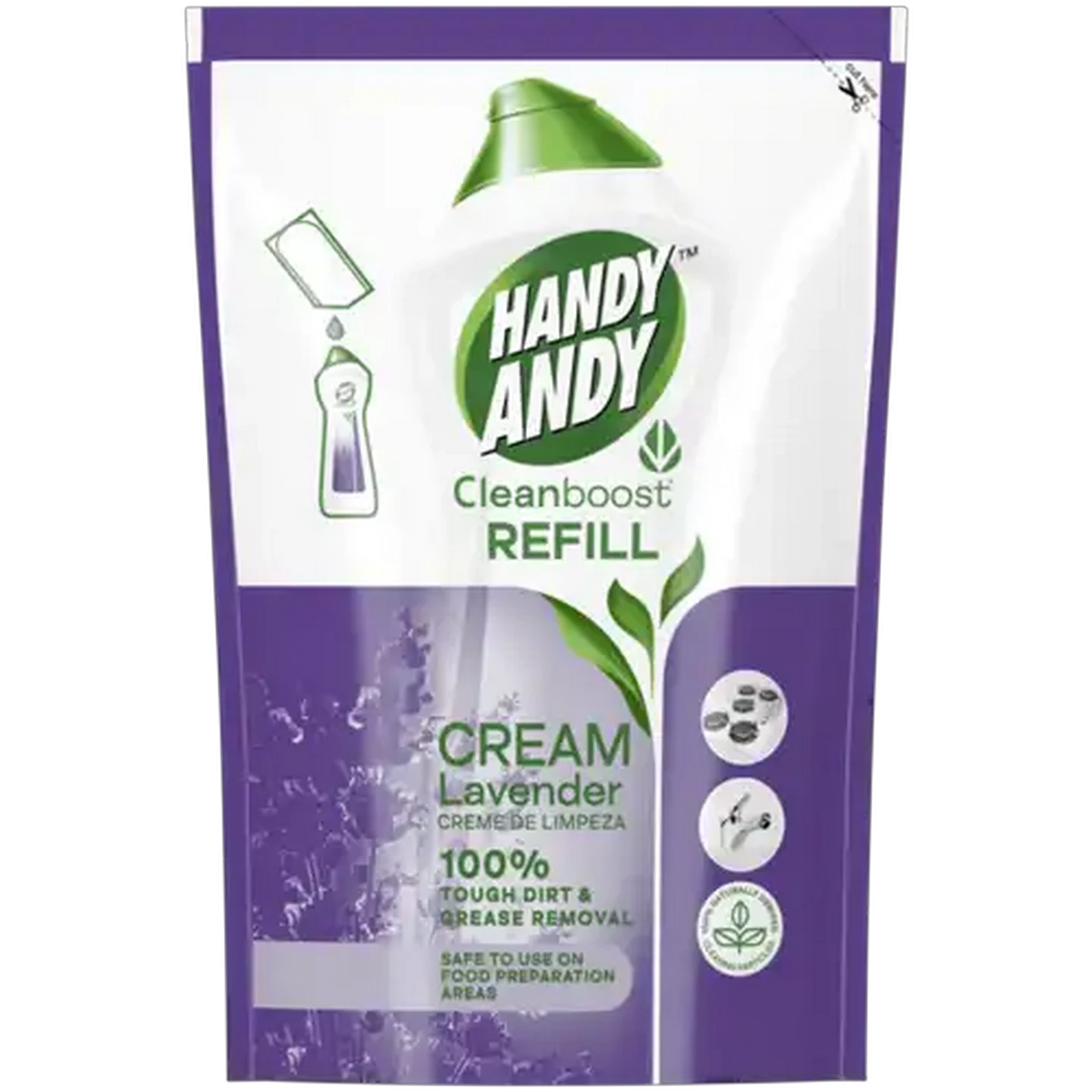 Image of Handy Andy Lavender Multipurpose Cleaning Cream Refill 750ml