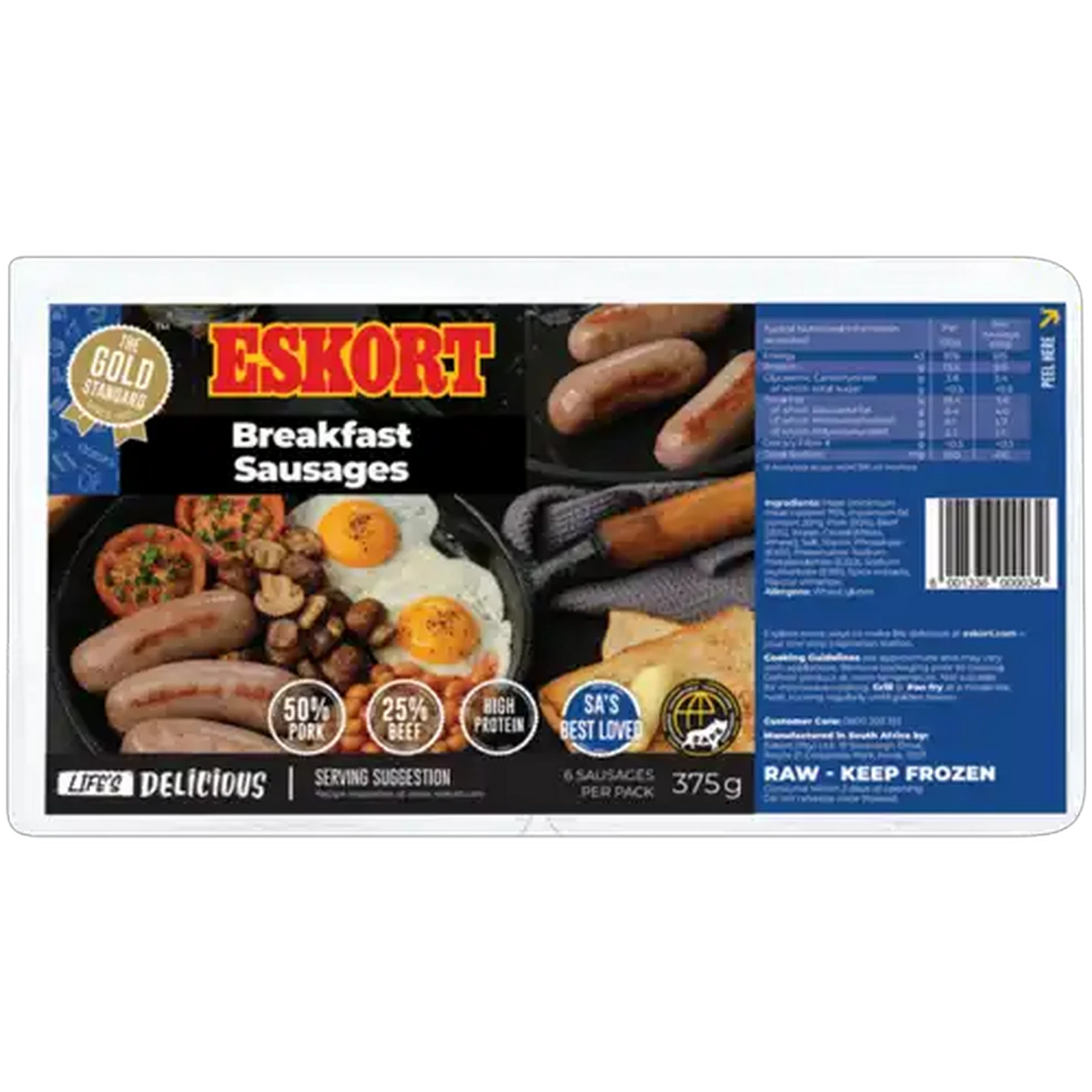 Image of Eskort Frozen Breakfast Sausages 375g