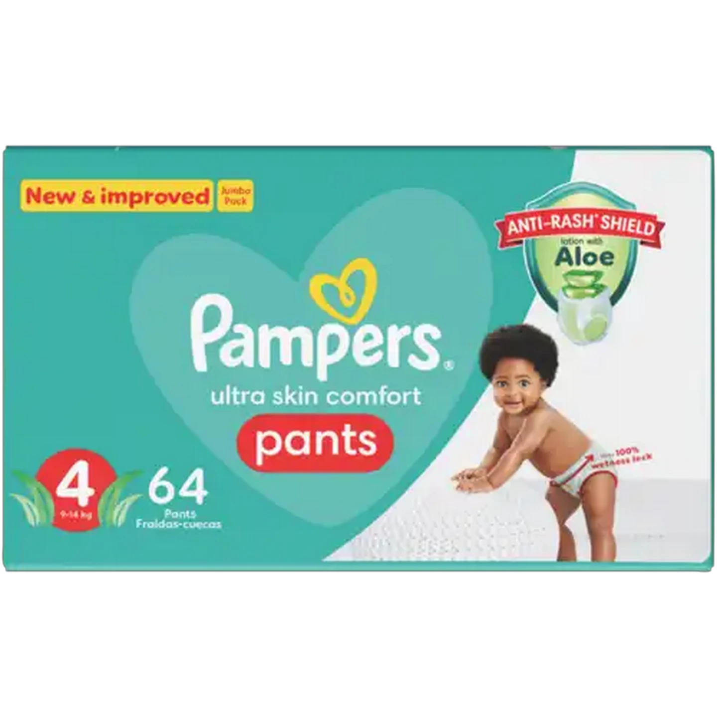 Image of Pampers Size 4 9-14kg Disposable Nappy Pants 64 Pack